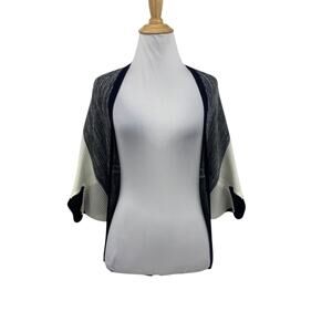 Misook Cardigan Womens S Small Exclusively Colorblock Open Front Bolero Sweater